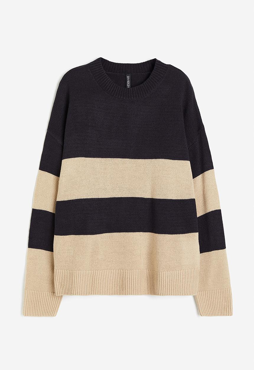 H&M - Jacquard-knit jumper - beige & black 