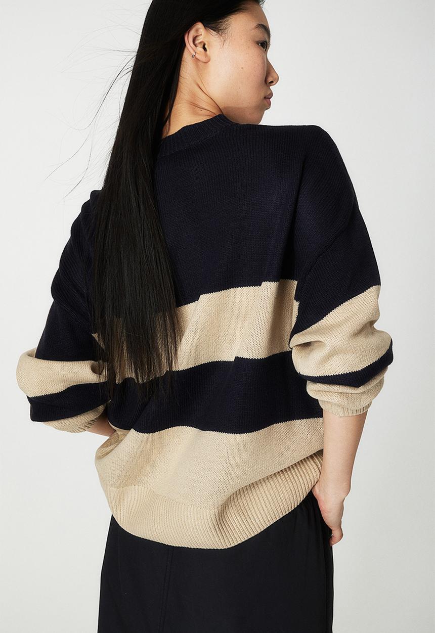 H&M - Jacquard-knit jumper - beige & black 
