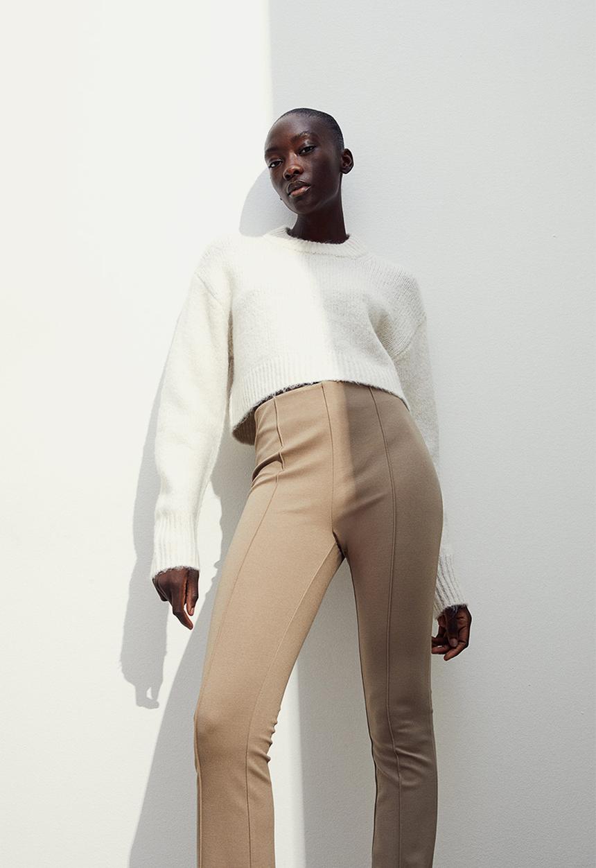 H&M - Flared leggings - beige