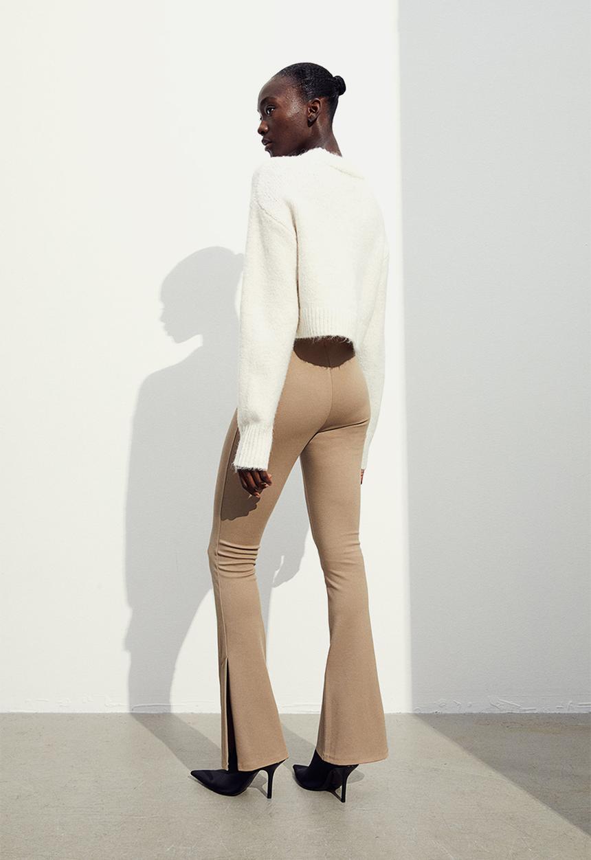 H&M - Flared leggings - beige