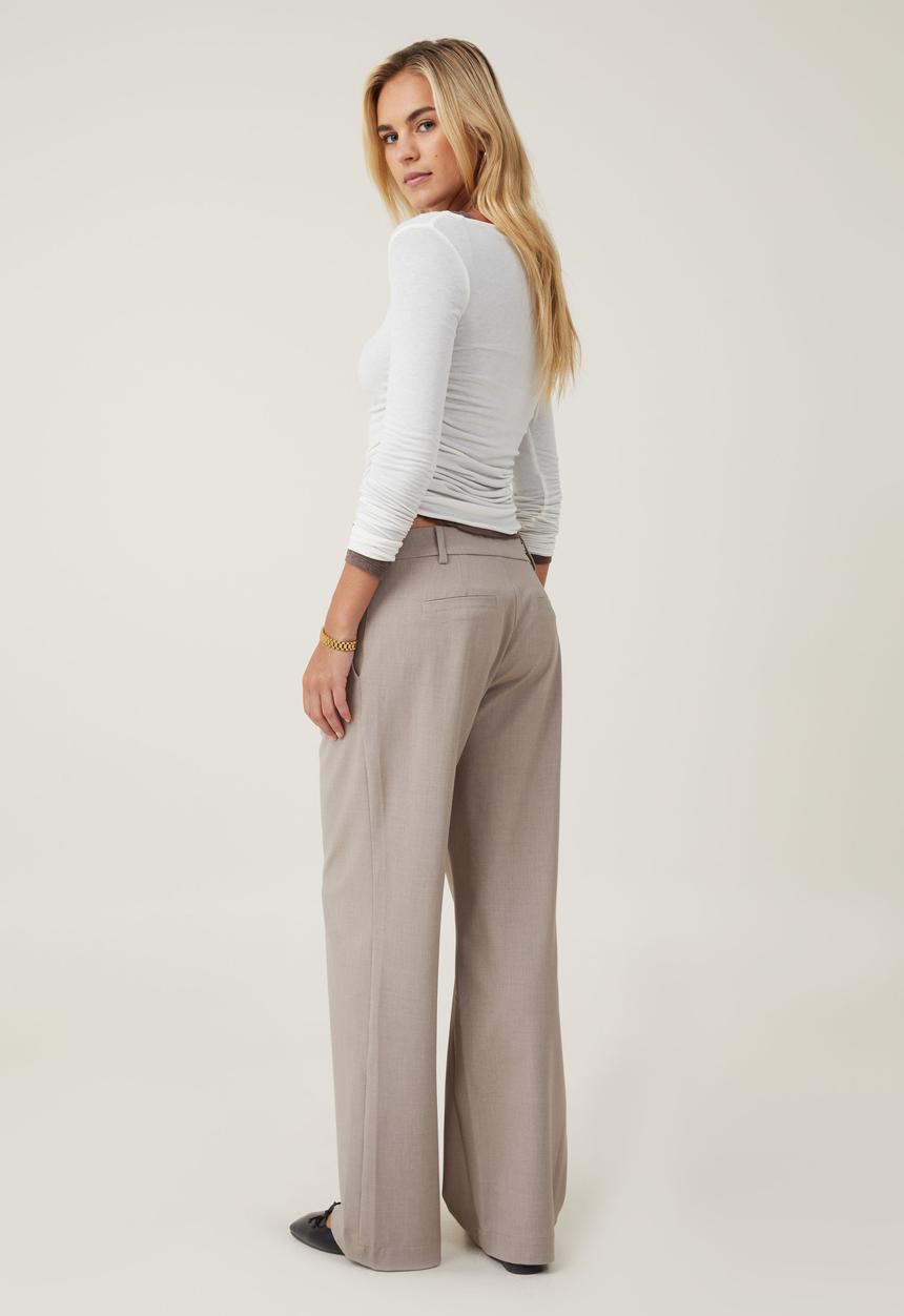 Cotton On - Luis Suiting Pant - Taupe Marle