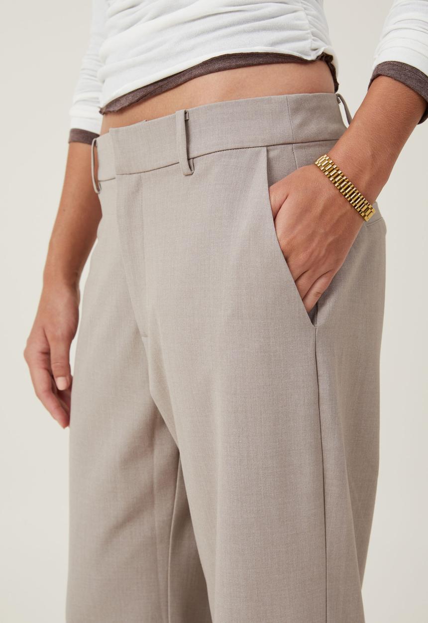 Cotton On - Luis Suiting Pant - Taupe Marle