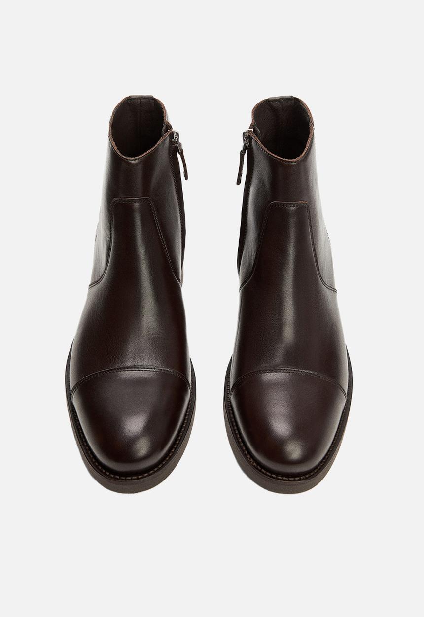 MANGO - Ankle boots zipper - brown