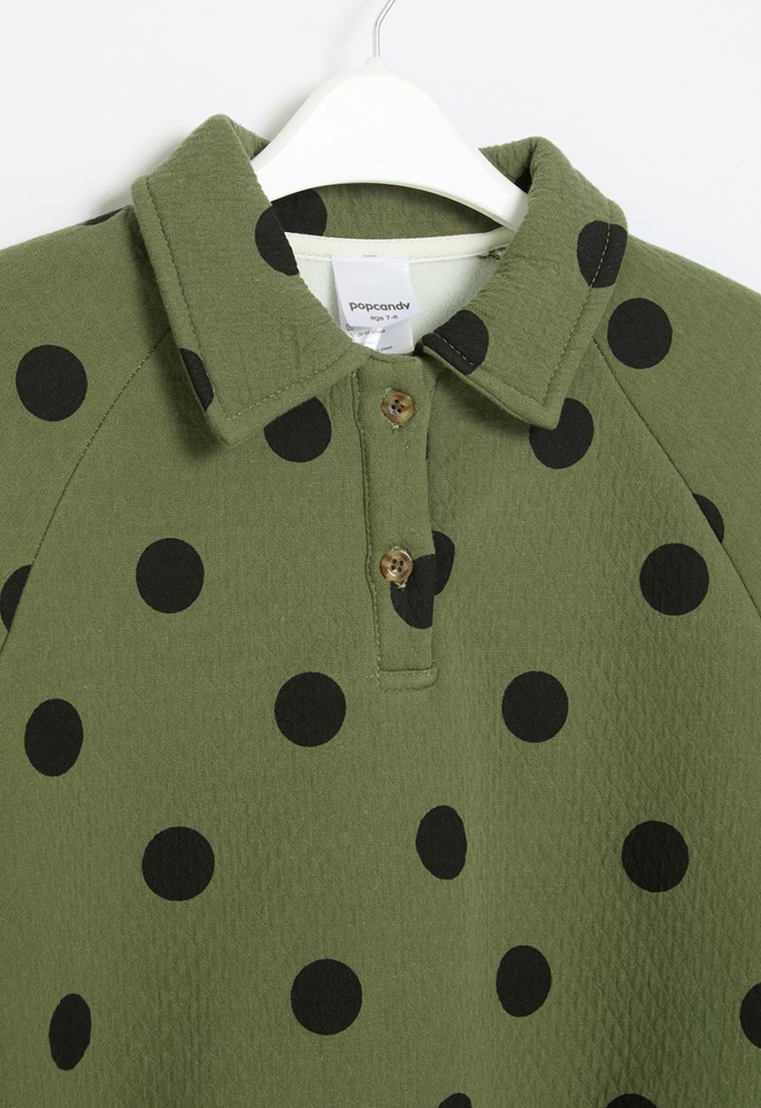 Pop Candy - Polka dot jacket - Green & black