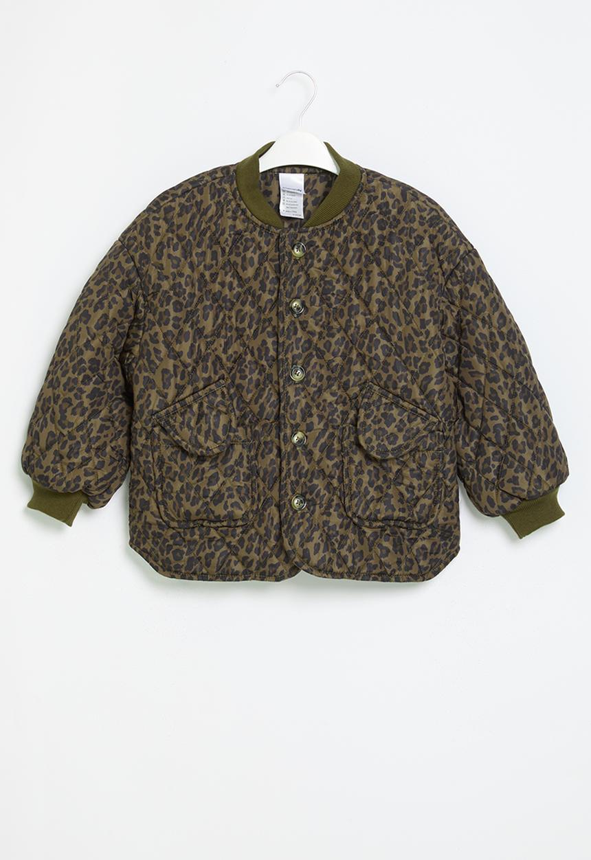Pop Candy - Leopard print jacket - khaki