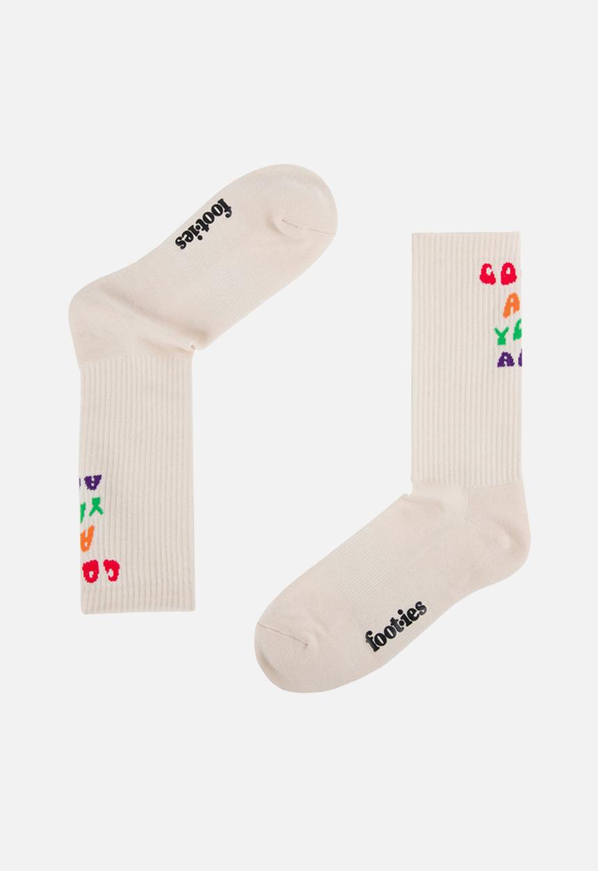 Foot-ies - Come As You Are Sneaker Sock 2 Pack - Red/Cream