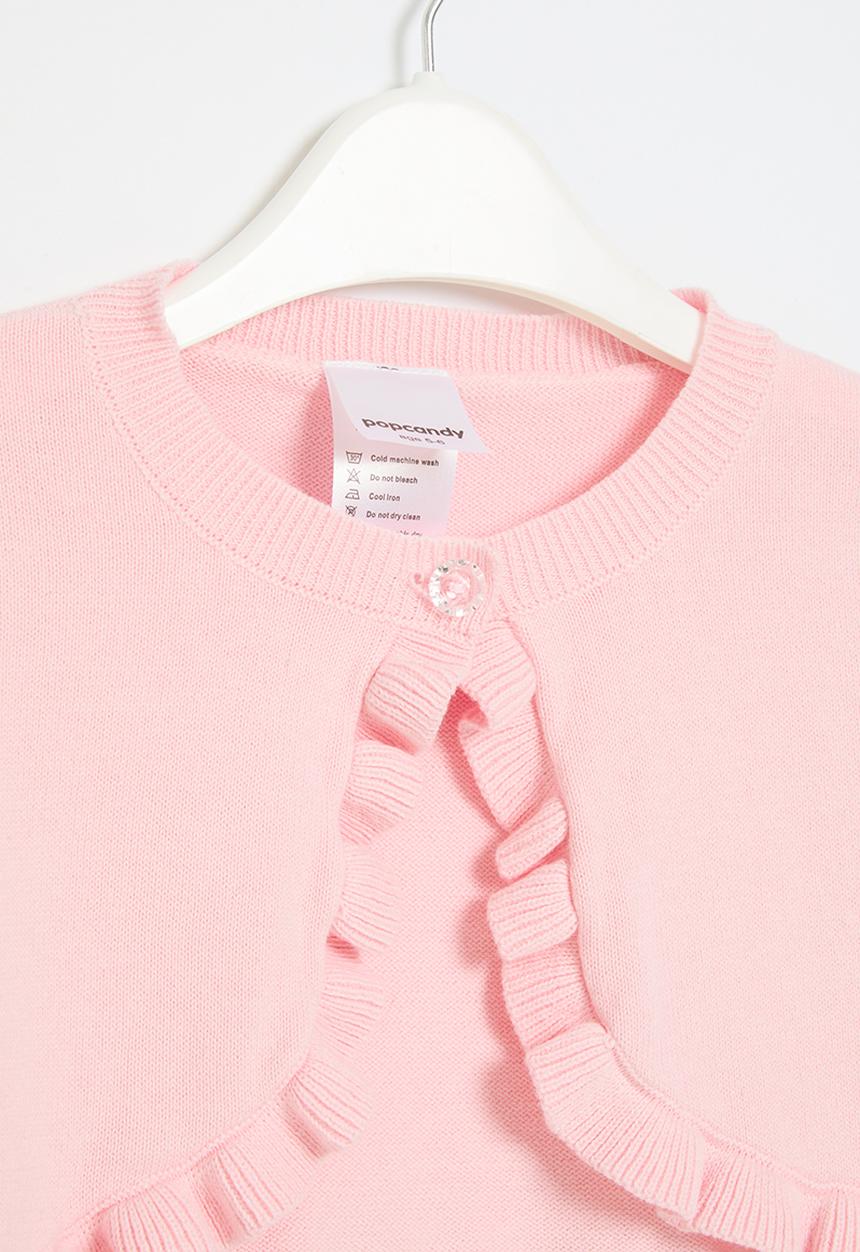 Pop Candy - Frilled cropped top-pink