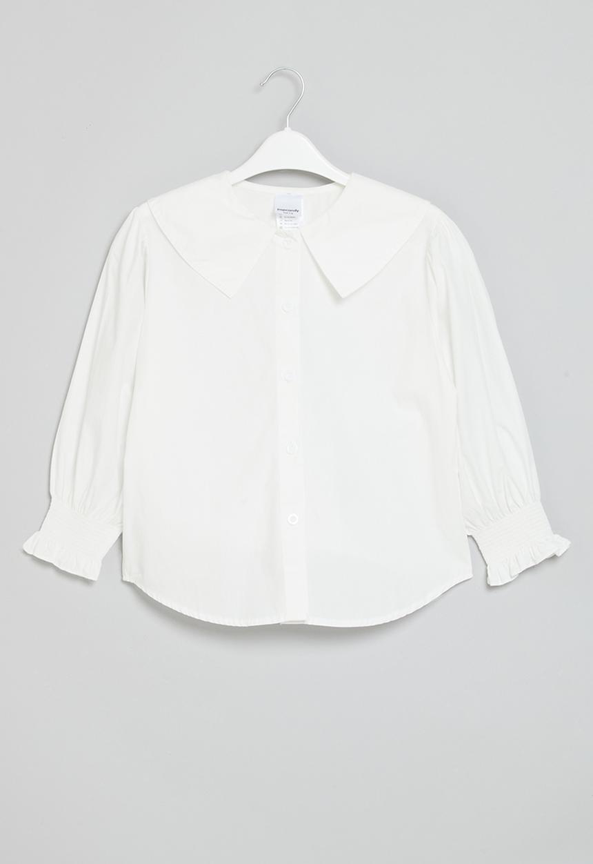 Pop Candy - Peter pan collar shirt - white