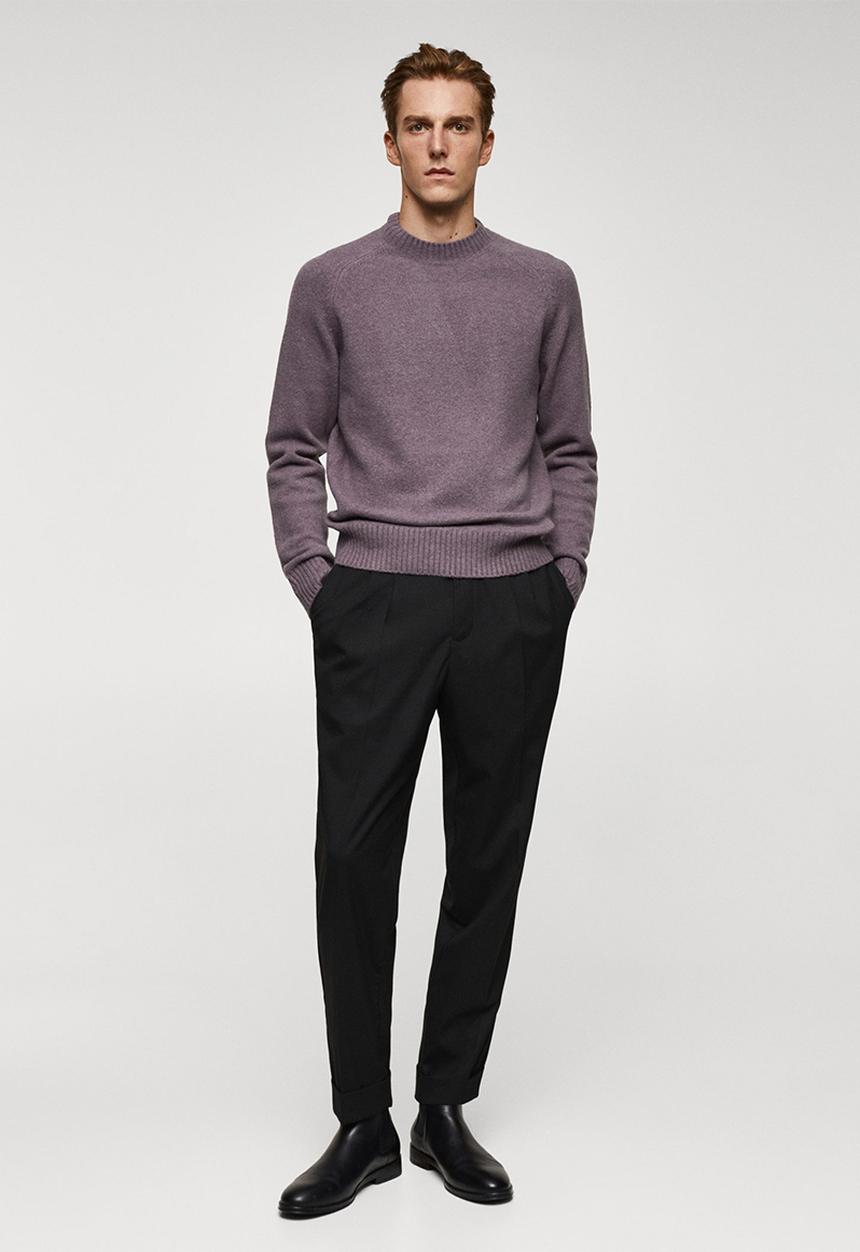 MANGO - Sweater moss - pastel purple