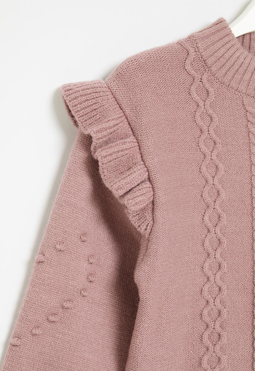 Pop Candy - Frilled sleeve jersey - dusty pink