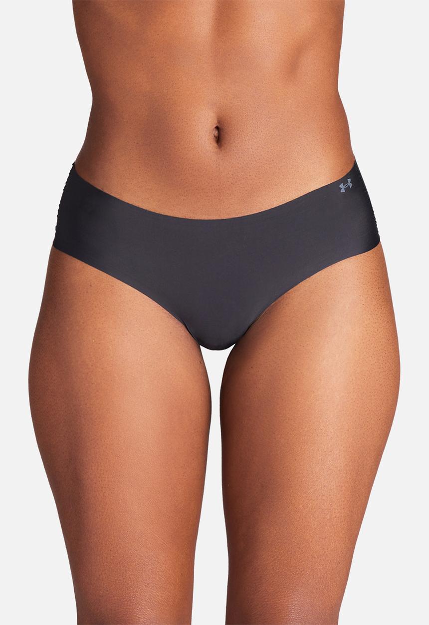 Under Armour - Ua Pure Stretch No Show Hipster Solid 3 Pack - Black