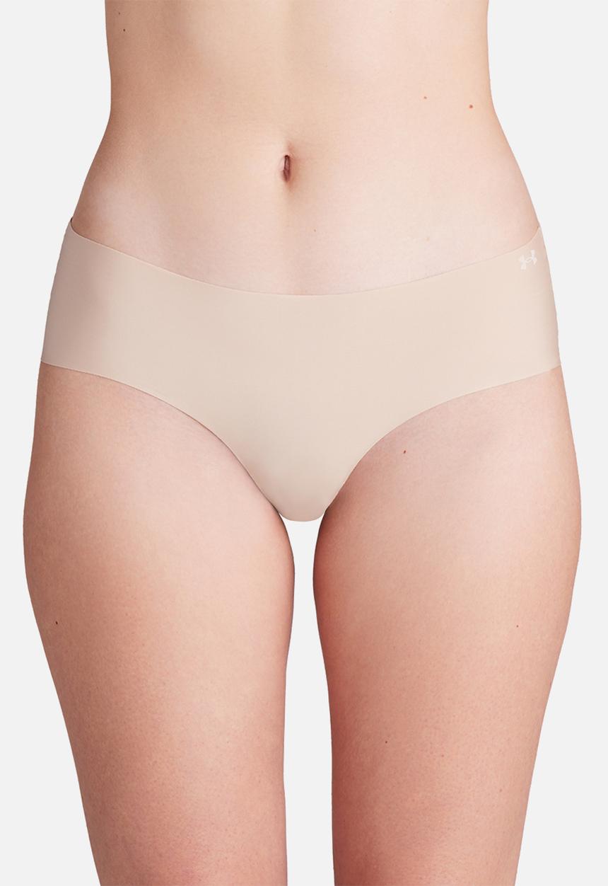 Under Armour - Ua Pure Stretch No Show Hipster 3 Pack - Neutral