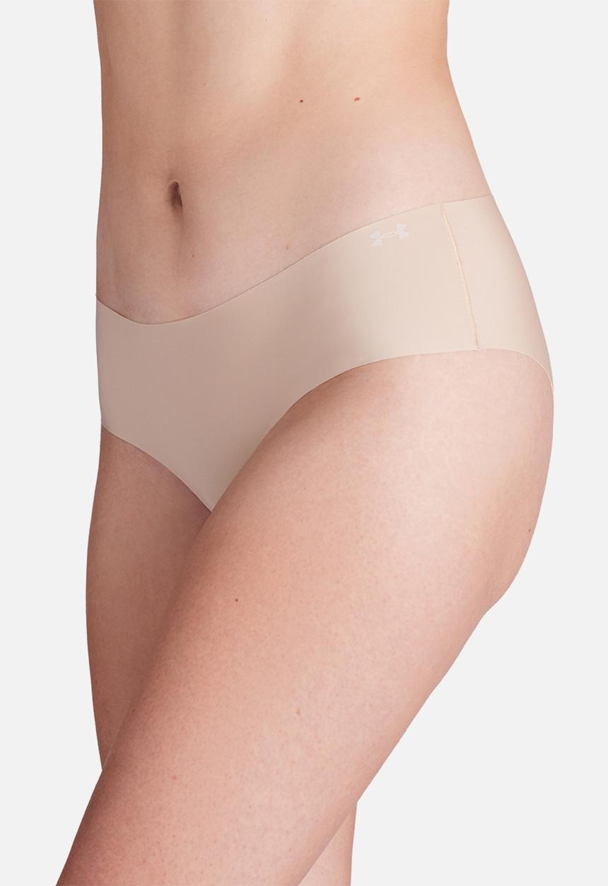 Under Armour - Ua Pure Stretch No Show Hipster 3 Pack - Neutral