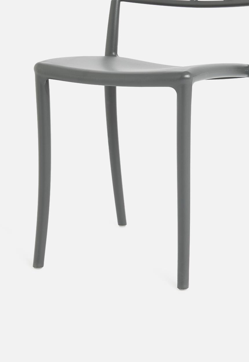 H&S - Baela stackable chair - charcoal