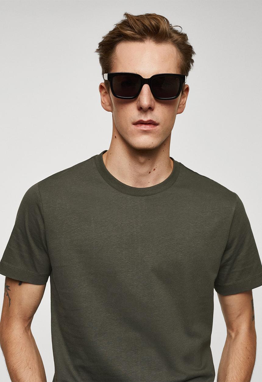 MANGO - T-shirt cherlo - dark green