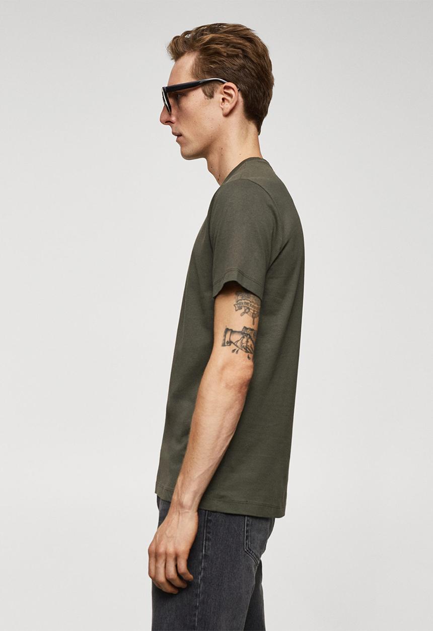 MANGO - T-shirt cherlo - dark green