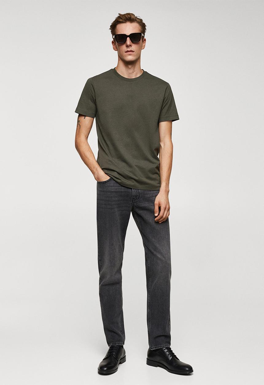 MANGO - T-shirt cherlo - dark green