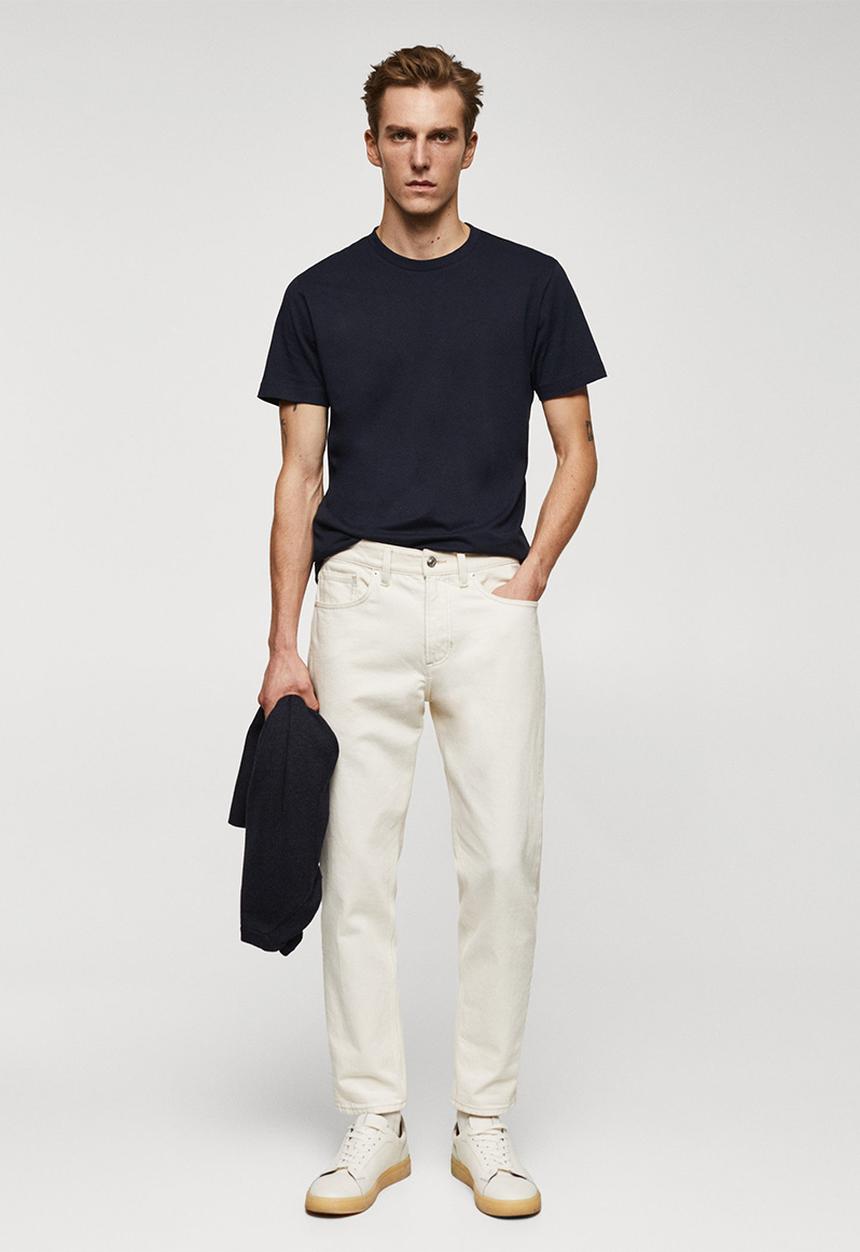 MANGO - T-shirt cherlo - navy