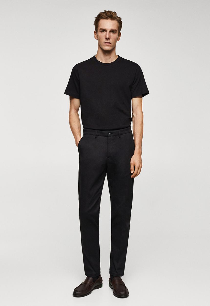 MANGO - T-shirt cherlo - black