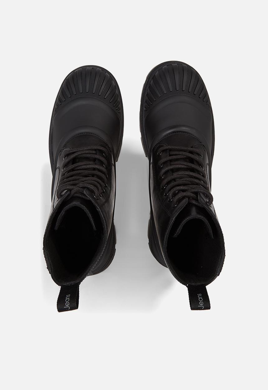 Calvin Klein - Chunky combat lace up boot - black 