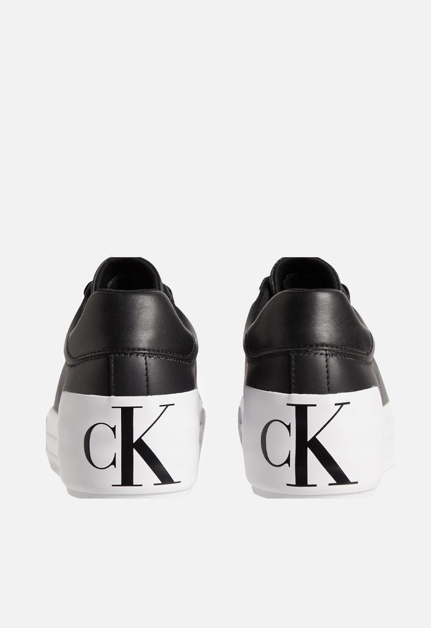 Calvin Klein - Bold vulc flatform lace-up lth wn - black/bright white