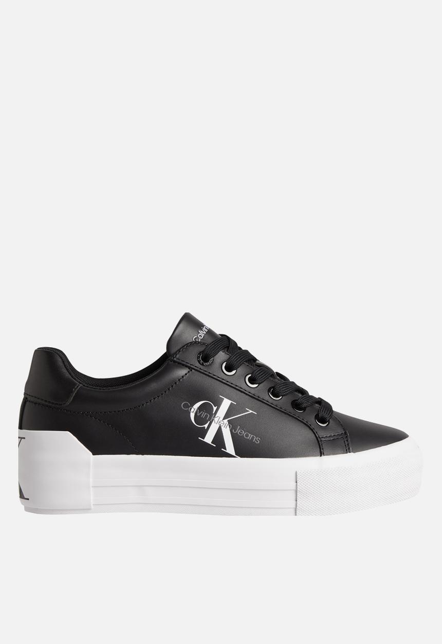 Calvin Klein - Bold vulc flatform lace-up lth wn - black/bright white