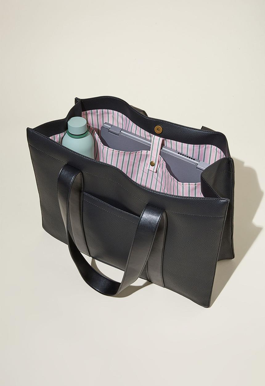 Rubi - The stand by tote - black pebble