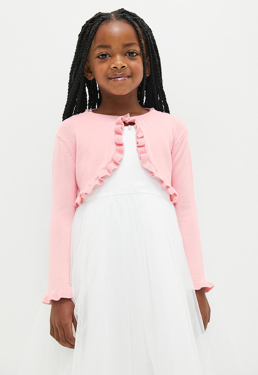 Pop Candy - Frilled cropped top-pink