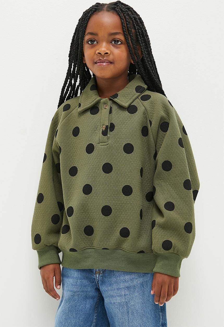 Pop Candy - Polka dot jacket - Green & black