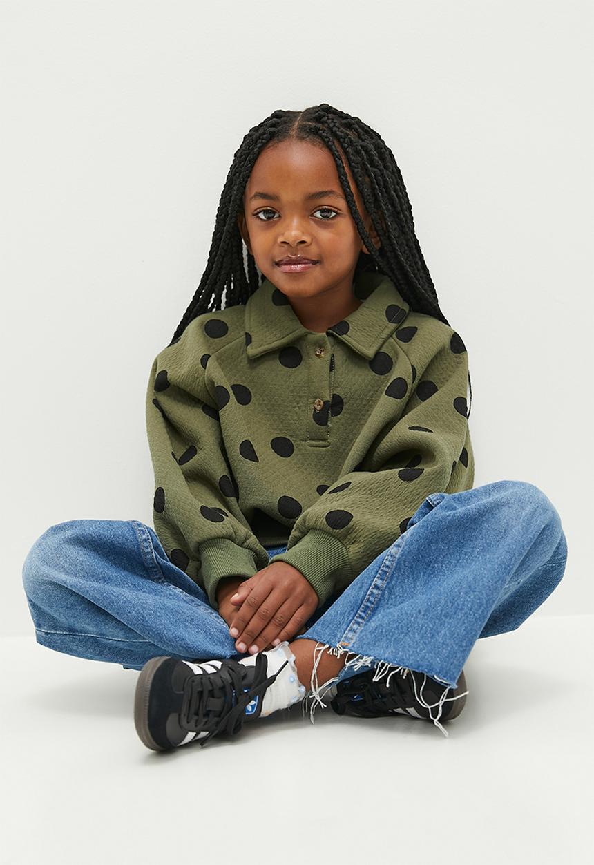 Pop Candy - Polka dot jacket - Green & black