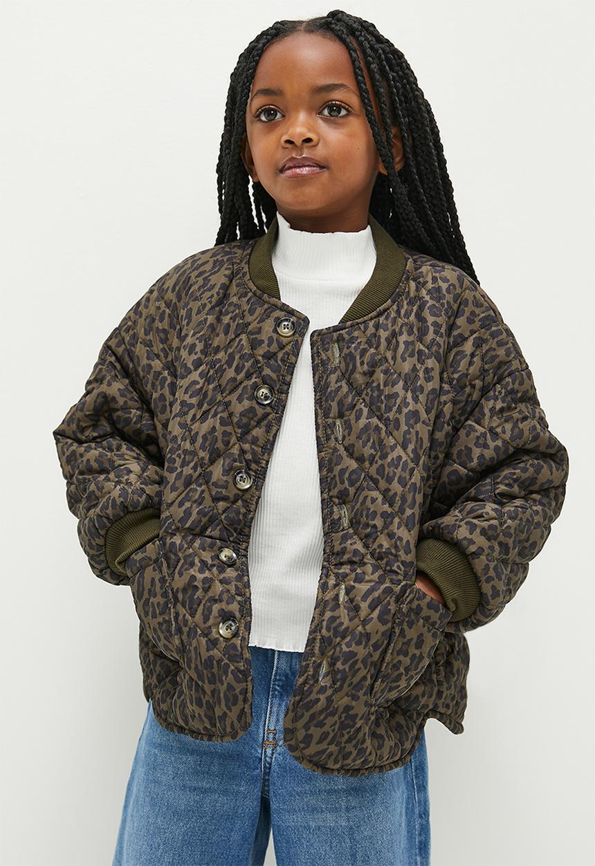 Pop Candy - Leopard print jacket - khaki