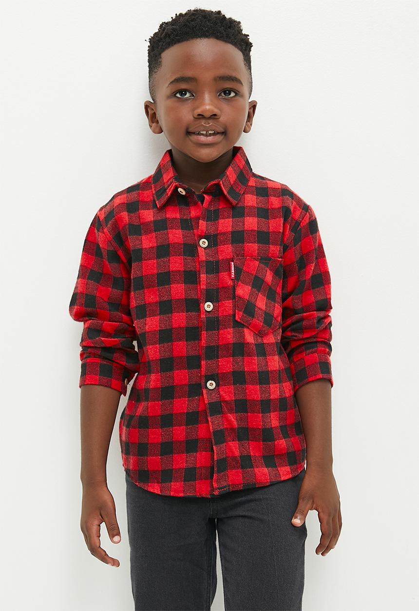 Pop Candy - Plaid shirt - red & black