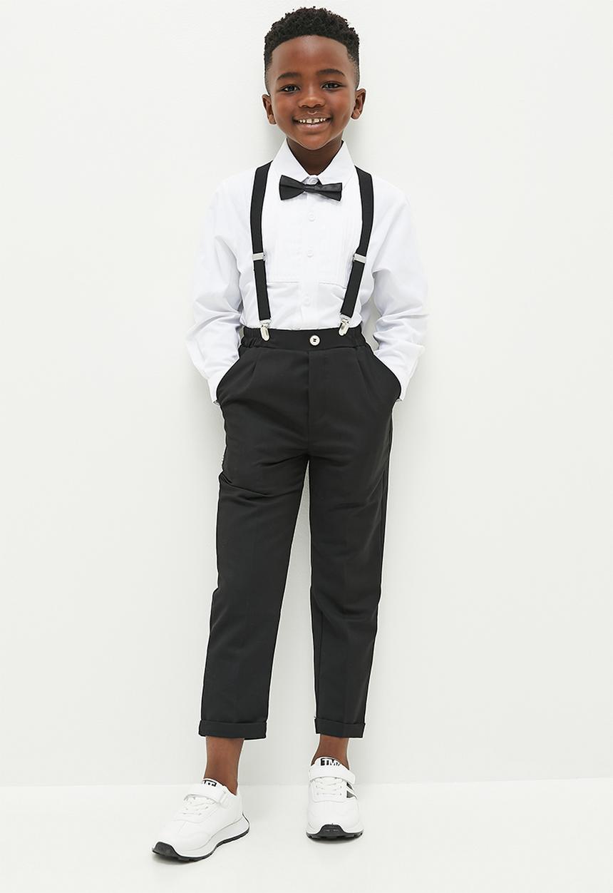 Pop Candy - 4 Piece pants & shirt set - black & white