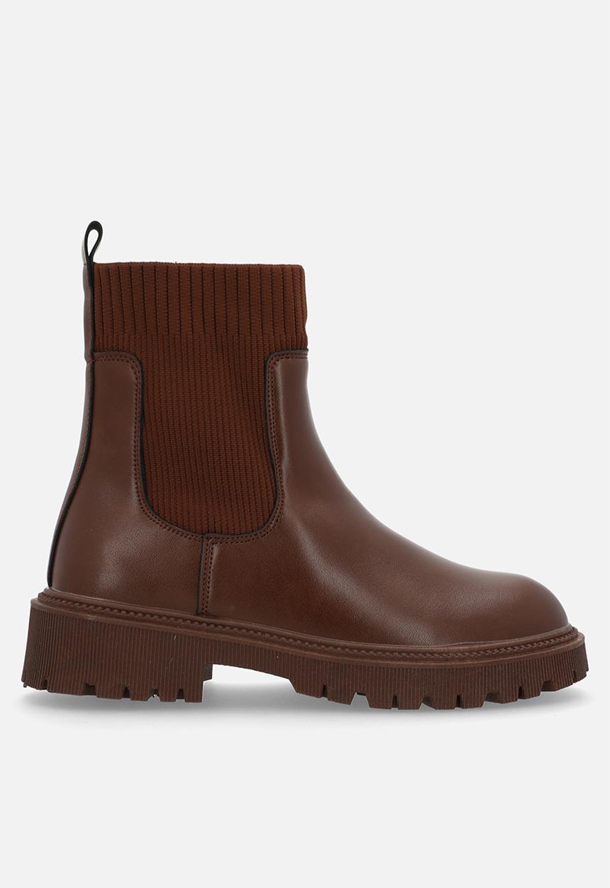 Superbalist - Nia sock boot - brown