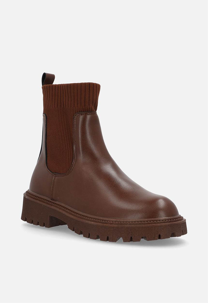 Superbalist - Nia sock boot - brown