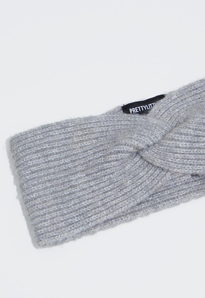 PrettyLittleThing - Grey knitted twist headband - grey
