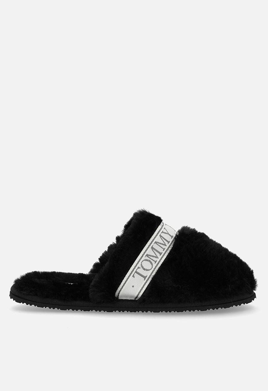 Tommy Hilfiger - Tommy Fur Hotel Slipper - Black
