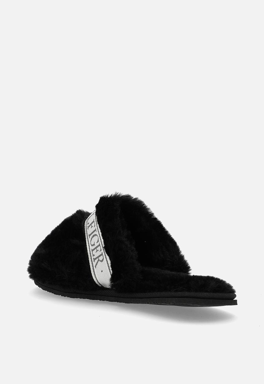 Tommy Hilfiger - Tommy Fur Hotel Slipper - Black