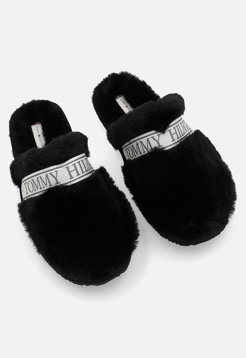 Tommy Hilfiger - Tommy Fur Hotel Slipper - Black