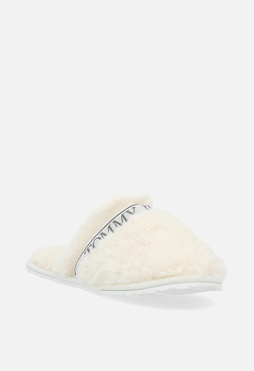 Tommy Hilfiger - Tommy Fur Hotel Slipper - Ancient White