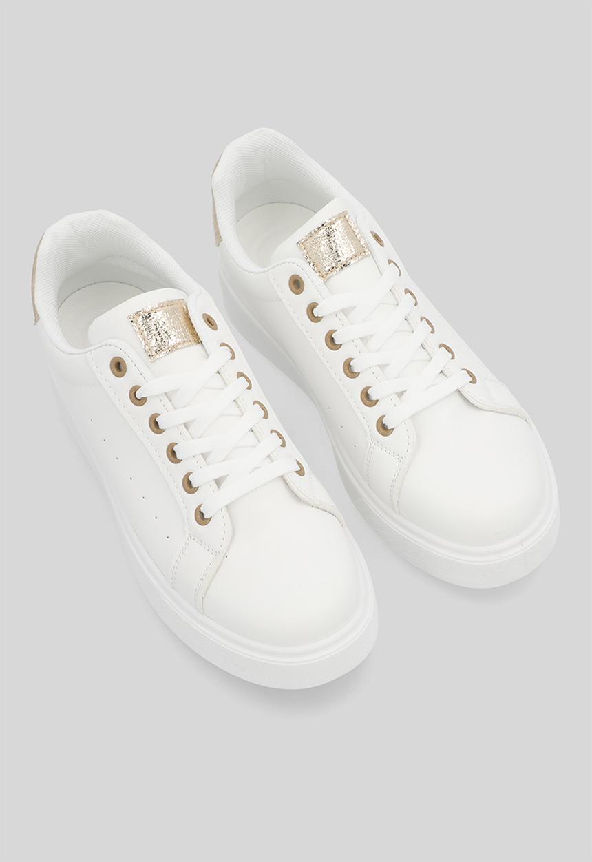 Madison® - Teagan sneaker - white & gold