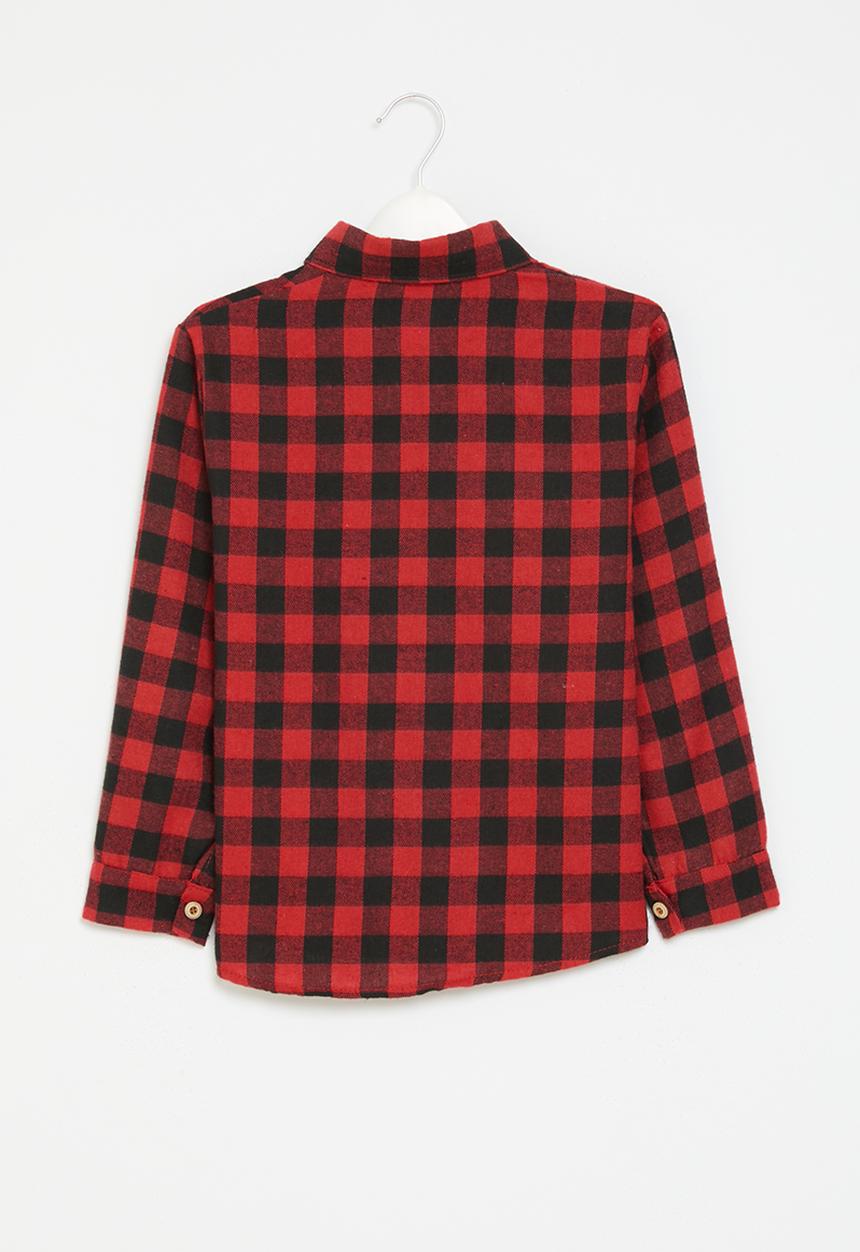 Pop Candy - Plaid shirt - red & black