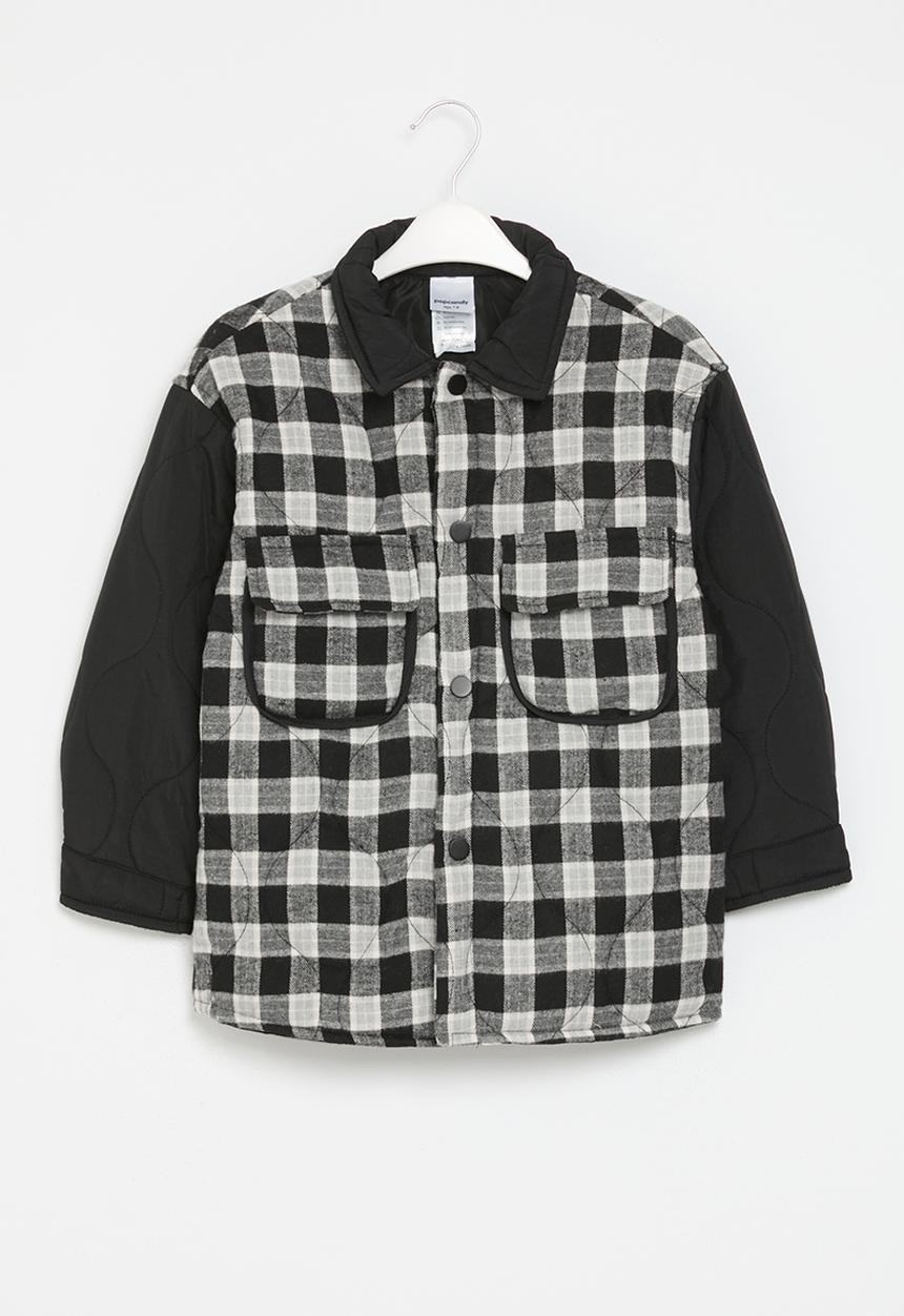 Pop Candy - Plaid jacket - black & white