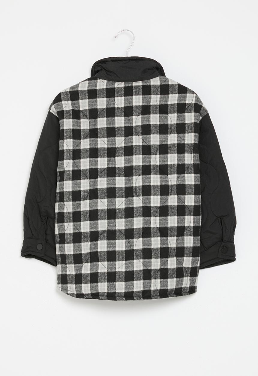 Pop Candy - Plaid jacket - black & white