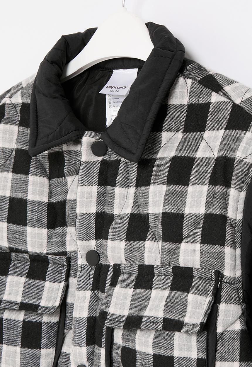 Pop Candy - Plaid jacket - black & white