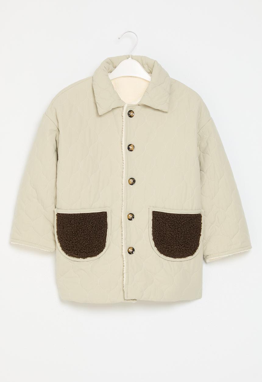 Pop Candy - Quilted jacket - cement & brown