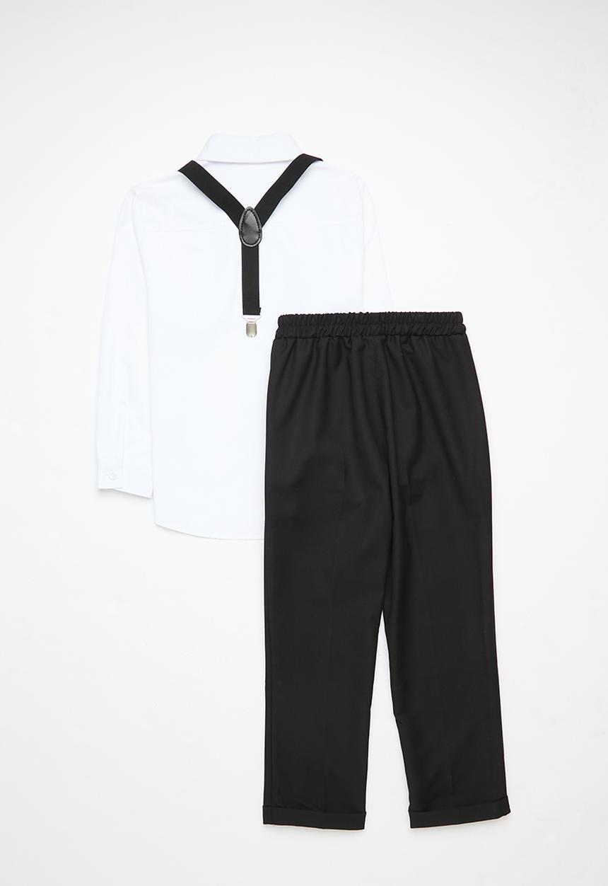 Pop Candy - 4 Piece pants & shirt set - black & white