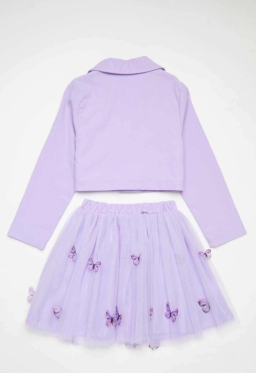 Pop Candy - 3 Piece skirt & jacket set - lilac