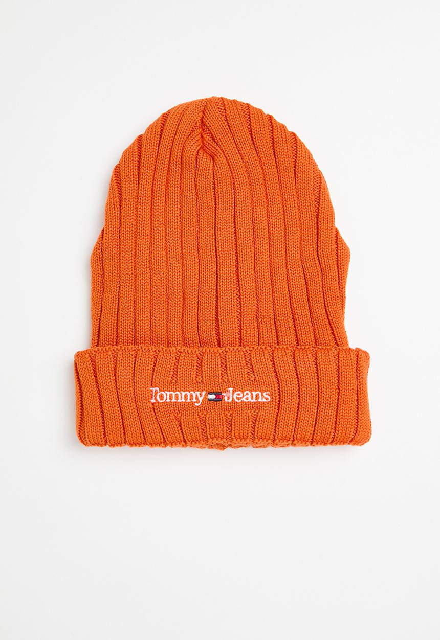 Tommy Hilfiger - Tjm sport elevated long beanie - bonfire orange