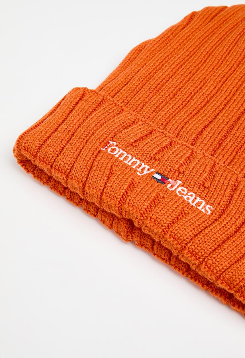 Tommy Hilfiger - Tjm sport elevated long beanie - bonfire orange